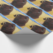 Geboren in Thunder Bison Buffalo Cadeaupapier (Hoek)