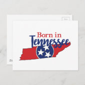 Geboren in Toennessee State Symbols Volunteer Stat Briefkaart (Voorkant / Achterkant)