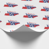 Geboren in Toennessee State Symbols Volunteer Stat Cadeaupapier (Hoek)