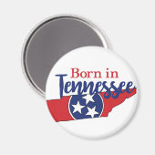 Geboren in Toennessee State Symbols Volunteer Stat Magneet (Voorkant / Achterkant)