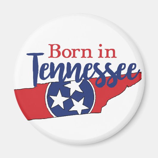Geboren in Toennessee State Symbols Volunteer Stat Magneet (Voorkant)
