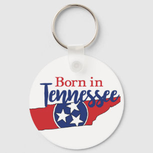 Geboren in Toennessee State Symbols Volunteer Stat Sleutelhanger