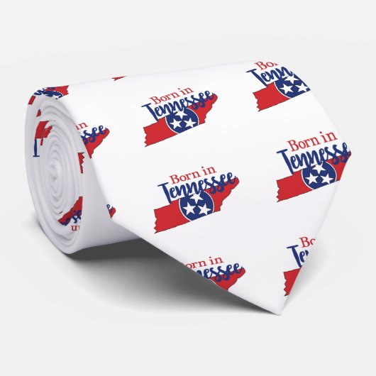 Geboren in Toennessee State Symbols Volunteer Stat Stropdas (Opgerold)