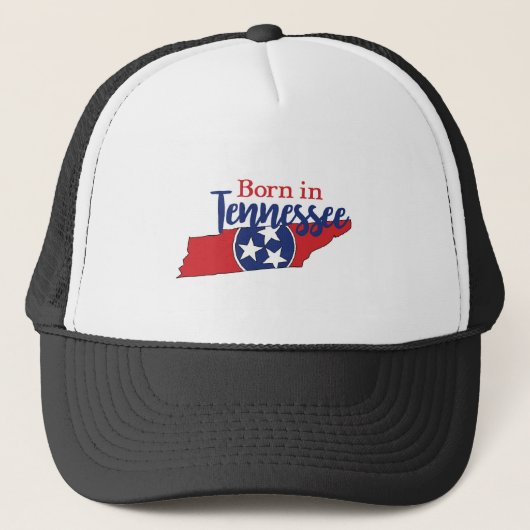 Geboren in Toennessee State Symbols Volunteer Stat Trucker Pet (Voorkant)