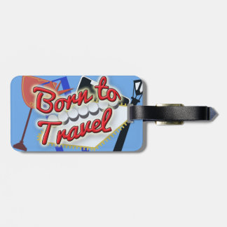 Geboren in Travel Vegas Vibes Fun Design Bagagelabel
