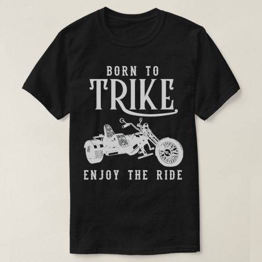 Geboren in Trike Three-Wheeled Motorbike Tr T-shirt (Design voorkant)