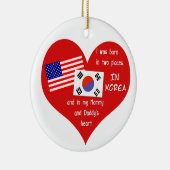 Geboren in twee plaatsen - Koreaanse adoptie Keeps Keramisch Ornament (Rechts)