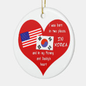 Geboren in twee plaatsen - Koreaanse adoptie Keeps Keramisch Ornament (Links)