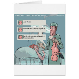 Geboren in Tweet Funny Cartoon