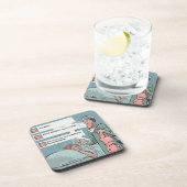 Geboren in Tweet Funny Cartoon Onderzetter (Rechterzijde)