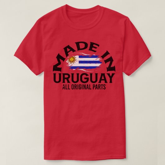 Geboren in Uruguay 1 T-shirt (Design voorkant)