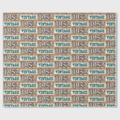 Geboren in verpakkingspapier van 1952 cadeaupapier (Vlak)