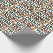 Geboren in verpakkingspapier van 1952 cadeaupapier (Hoek)