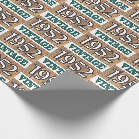 Geboren in verpakkingspapier van 1952 cadeaupapier (Hoek)