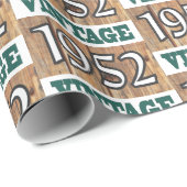 Geboren in verpakkingspapier van 1952 cadeaupapier (Rol Hoek)