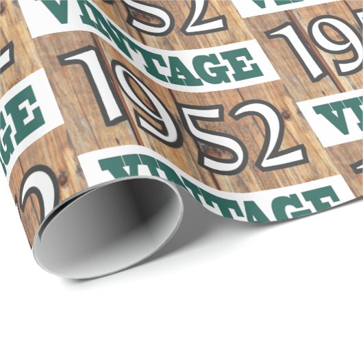 Geboren in verpakkingspapier van 1952 cadeaupapier (Rol Hoek)