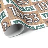 Geboren in verpakkingspapier van 1953 cadeaupapier (Rol Hoek)