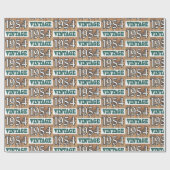 Geboren in verpakkingspapier van 1954 cadeaupapier (Vlak)