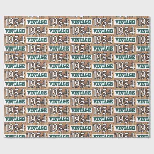 Geboren in verpakkingspapier van 1954 cadeaupapier (Vlak)