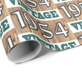 Geboren in verpakkingspapier van 1954 cadeaupapier (Rol Hoek)