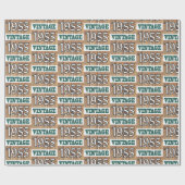 Geboren in verpakkingspapier van 1955 cadeaupapier (Vlak)