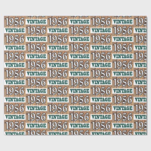 Geboren in verpakkingspapier van 1956 cadeaupapier (Vlak)