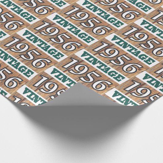 Geboren in verpakkingspapier van 1956 cadeaupapier (Hoek)