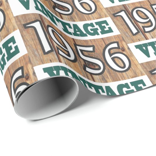 Geboren in verpakkingspapier van 1956 cadeaupapier (Rol Hoek)