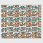 Geboren in verpakkingspapier van 1957 cadeaupapier (Vlak)