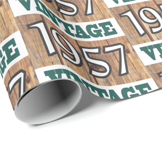 Geboren in verpakkingspapier van 1957 cadeaupapier (Rol Hoek)