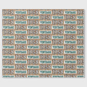 Geboren in verpakkingspapier van 1958 cadeaupapier (Vlak)