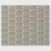 Geboren in verpakkingspapier van 1960 cadeaupapier (Vlak)