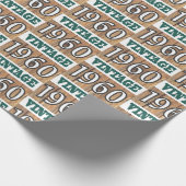 Geboren in verpakkingspapier van 1960 cadeaupapier (Hoek)