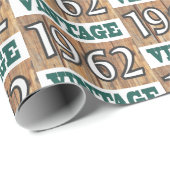 Geboren in verpakkingspapier van 1962 cadeaupapier (Rol Hoek)