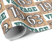 Geboren in verpakkingspapier van 1963 cadeaupapier (Rol Hoek)