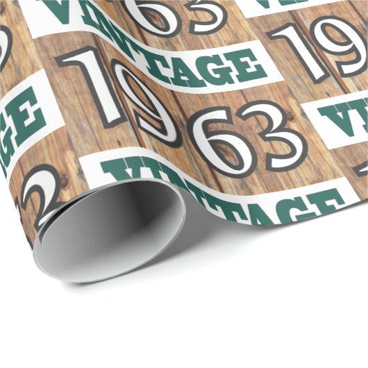 Geboren in verpakkingspapier van 1963 cadeaupapier (Rol Hoek)