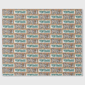 Geboren in verpakkingspapier van 1964 cadeaupapier (Vlak)