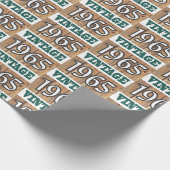 Geboren in verpakkingspapier van 1965 cadeaupapier (Hoek)