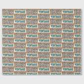 Geboren in verpakkingspapier van 1966 cadeaupapier (Vlak)