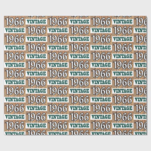 Geboren in verpakkingspapier van 1966 cadeaupapier (Vlak)