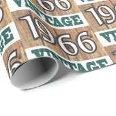 Geboren in verpakkingspapier van 1966 cadeaupapier (Rol Hoek)