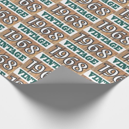 Geboren in verpakkingspapier van 1968 cadeaupapier (Hoek)