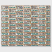 Geboren in verpakkingspapier van 1969 cadeaupapier (Vlak)