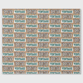 Geboren in verpakkingspapier van 1970 cadeaupapier (Vlak)