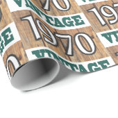 Geboren in verpakkingspapier van 1970 cadeaupapier (Rol Hoek)