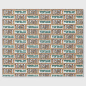 Geboren in verpakkingspapier van 1971 cadeaupapier (Vlak)