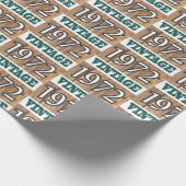 Geboren in verpakkingspapier van 1972 cadeaupapier (Hoek)