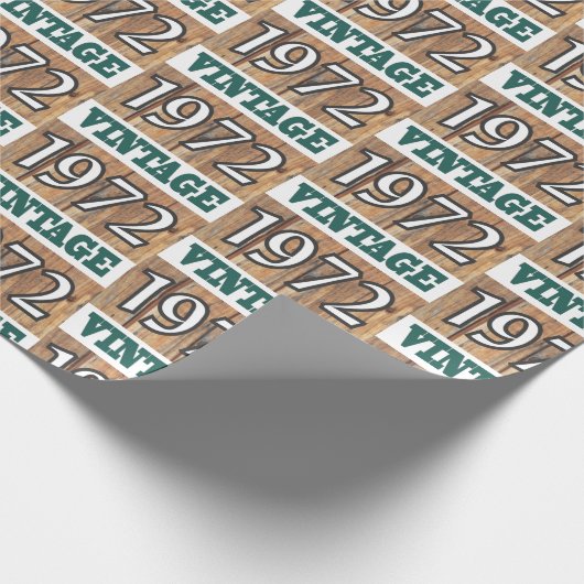 Geboren in verpakkingspapier van 1972 cadeaupapier (Hoek)