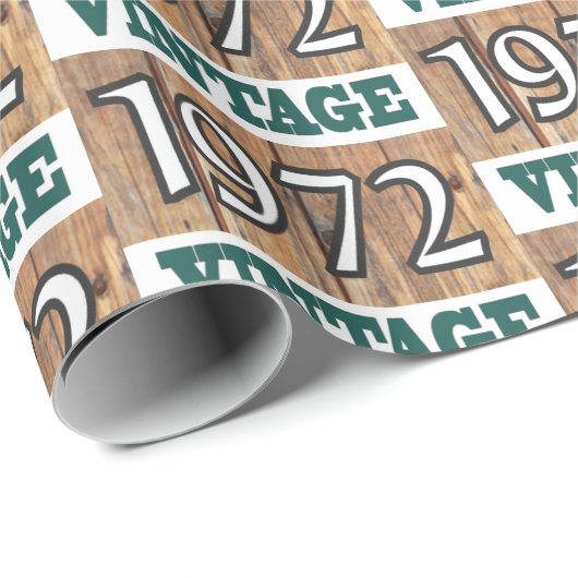 Geboren in verpakkingspapier van 1972 cadeaupapier (Rol Hoek)