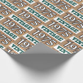 Geboren in verpakkingspapier van 1975 cadeaupapier (Hoek)